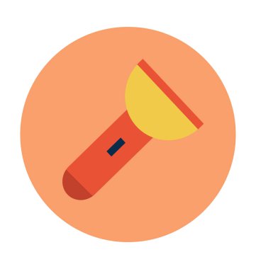 Meşale düz vektör simgesi 