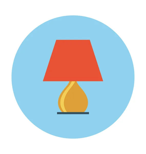 Lampe Flache Vektor Symbol — Stockvektor