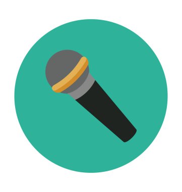 Mikrofon düz vektör simgesi 