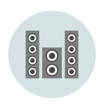 woofer düz vektör simgesi 