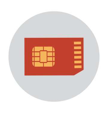 Bellek Kartı Düz Vektör Simgesi 