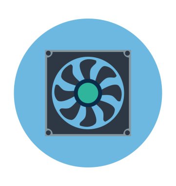 Fan düz vektör simgesi 