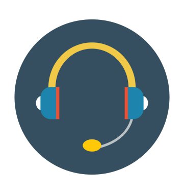 kulaklık düz vektör simgesi 