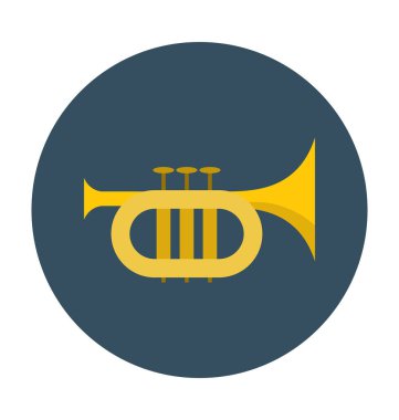 Trompet Düz Vektör Simgesi 