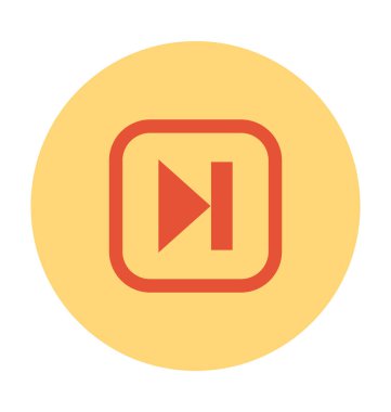 İleri düğmesi düz vektör simgesi 