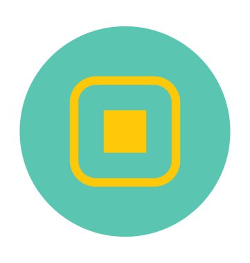 Duraklat düğmesi düz vektör simgesi 