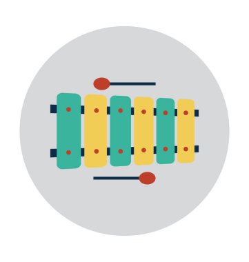 ksilofon düz vektör simgesi 