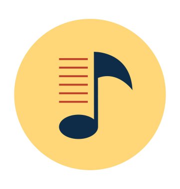 müzik düz vektör simgesi 