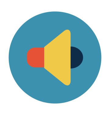 ses düz vektör simgesi 