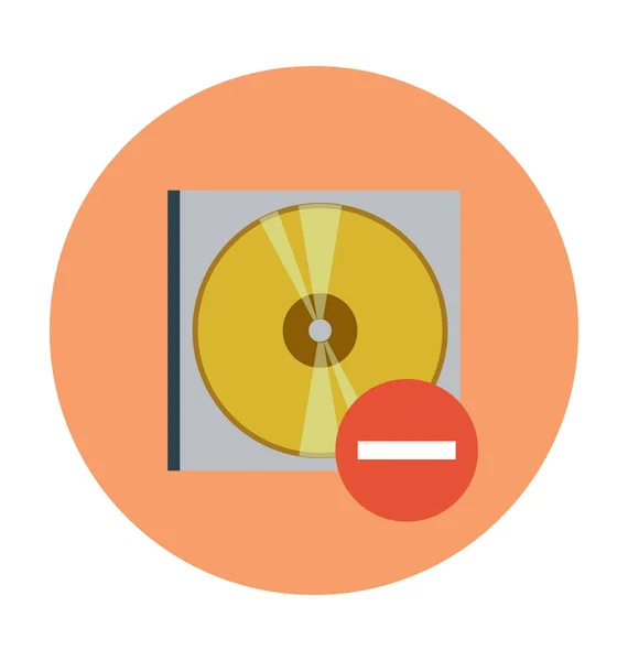 Eject Compact Disk Platte Vector Icon — Stockvector