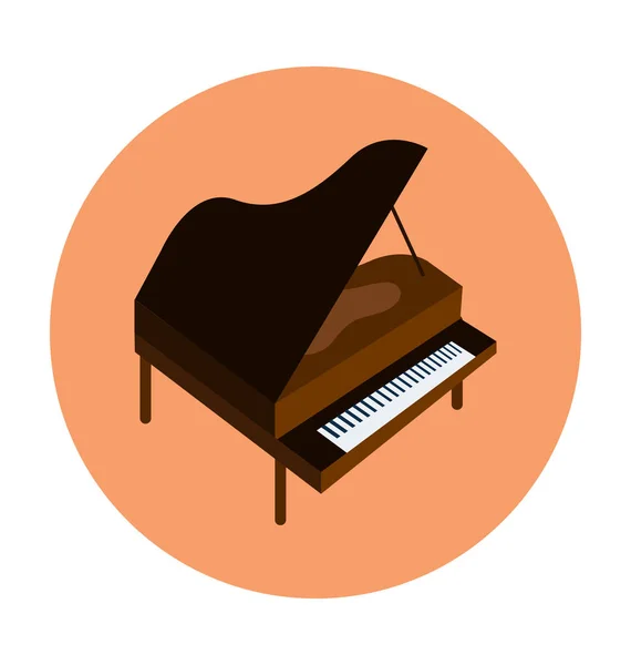 Icône Vecteur Plat Piano — Image vectorielle