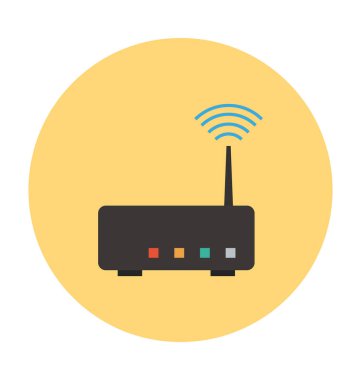Internet düz vektör simgesi 