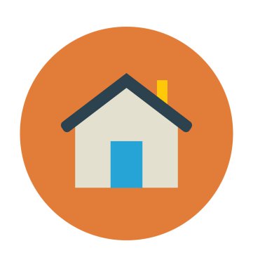 ev düz vektör simgesi 