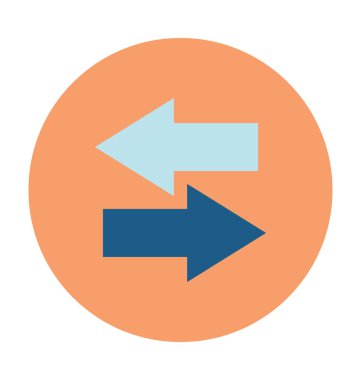 Oklar düz vektör simgesi 