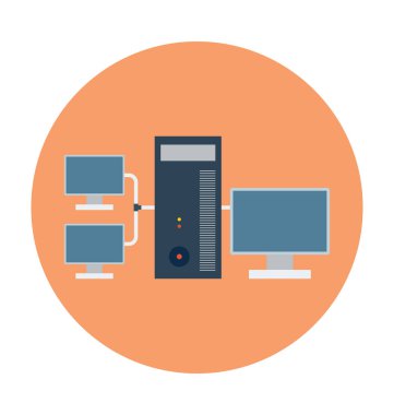 ağ düz vektör simgesi 