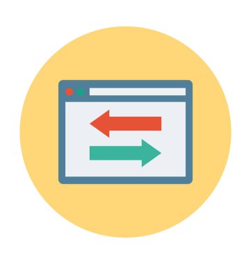 Web sitesi düz vektör simge 