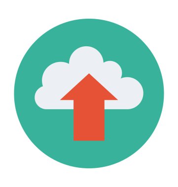 bulut düz vektör simgesi 