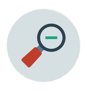 Büyüteç düz vektör simgesi 