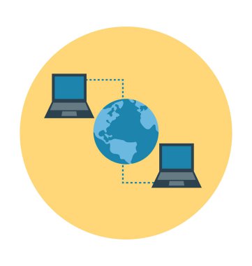 dünya düz vektör simgesi 