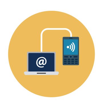 Laptop Düz Vektör Simgesi 