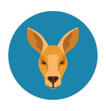 zürafa düz vektör simgesi 