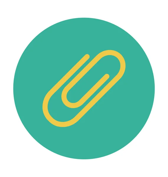 Paperclip Flat Vector Icon — Stock Vector