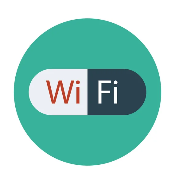 Wifi Icono Vector Plano — Archivo Imágenes Vectoriales