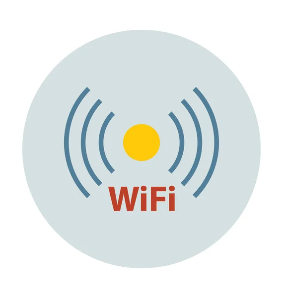 Wifi Lapos Vektor Ikon — Stock Vector