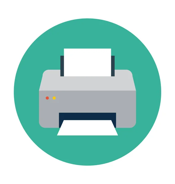 Printer Platt Vektor Ikonen — Stock vektor