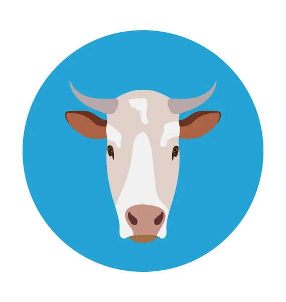 Cow Platt Vektor Symbol — Stock vektor