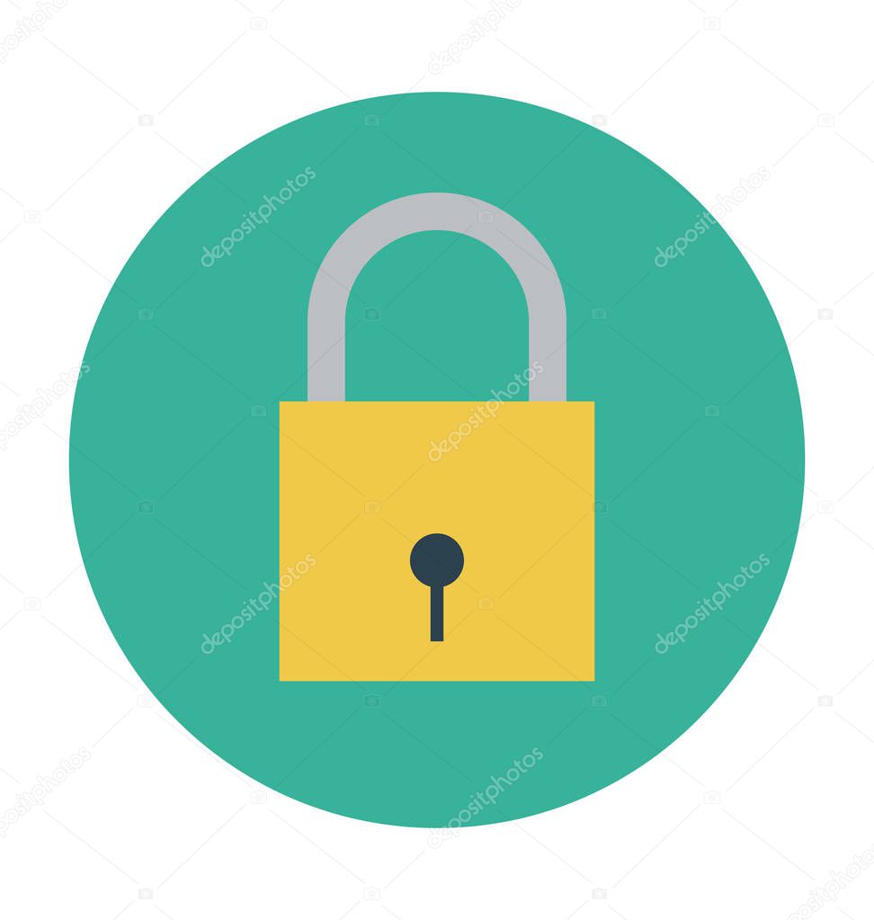 lock Flat Vector Icon 