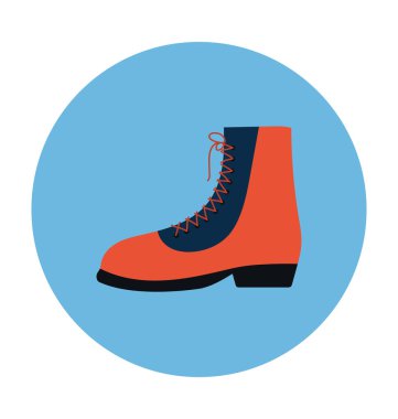 hipster çizme düz vektör simgesi 