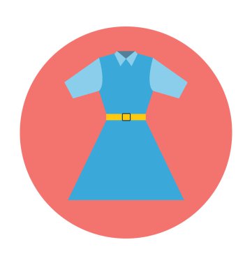 Bornoz düz vektör simgesi 