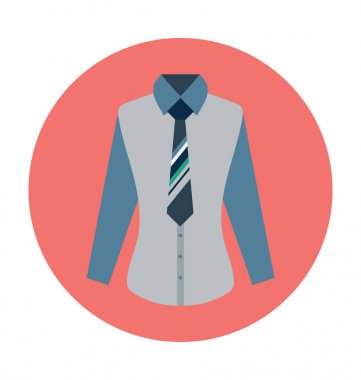 Yelek düz vektör simgesi 