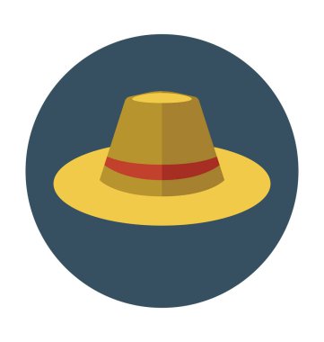 kovboy düz vektör simgesi 