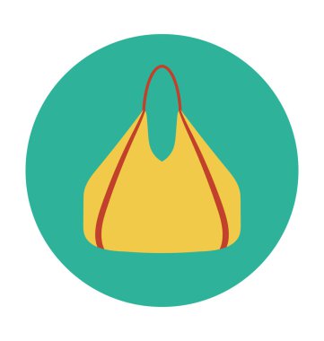 omuz çantası düz vektör simgesi 