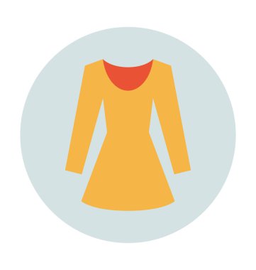 Bayan takım elbise düz vektör simgesi 