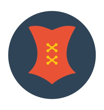 Bluz düz vektör simgesi 