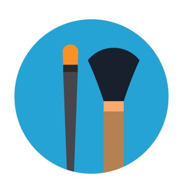 Düz vektör simge makyaj fırçaları 