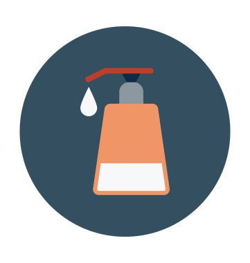 şampuan düz vektör simgesi 