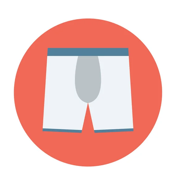 Men Underwear Flat Vector Icon — Stock Vector