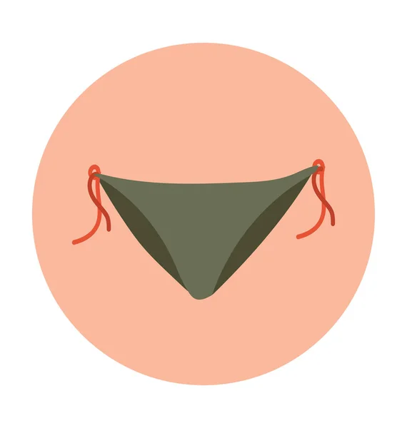 Lady Underwear Flat Vector Icon — Stock Vector