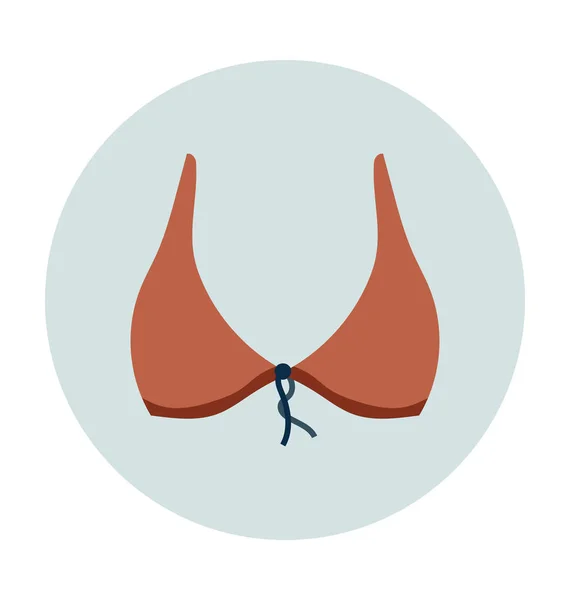 Soutien Gorge Plat Vecteur Icône — Image vectorielle