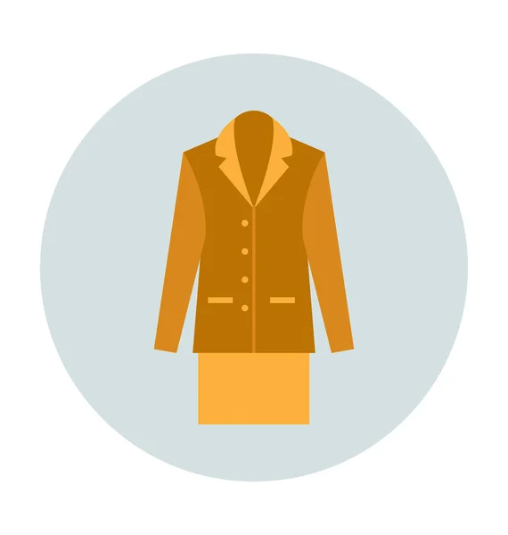 Parka Flat Vector Icon — Stock Vector