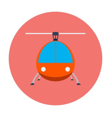 helikopter düz vektör simgesi 