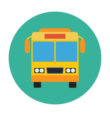 Omnibus düz vektör simgesi 