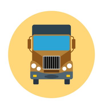 kamyon düz vektör simgesi 