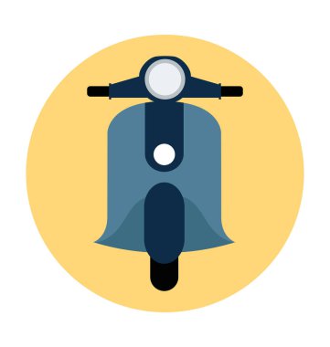 motorsiklet düz vektör simgesi 