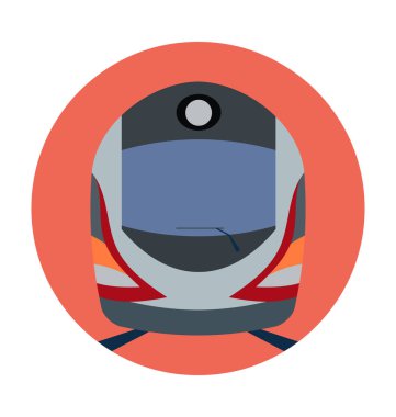 Metro düz vektör simgesi 