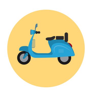 motorsiklet düz vektör simgesi 